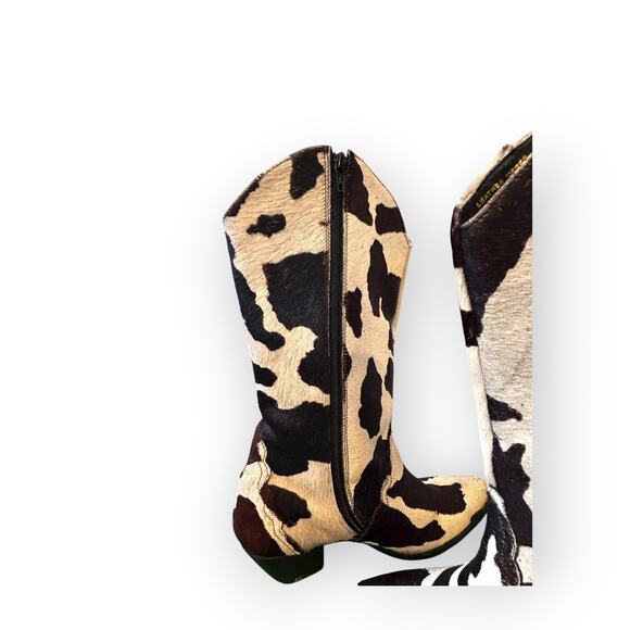 Durango Tooled Cowhide Pony Calf Hair On Hide Cowgirl Cowboy Boots 7.5 RD 1818 - Picture 2 of 16